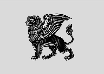 Winged lion logo