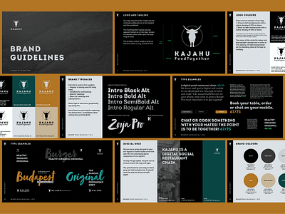 Kajahu Visual Identity brand guidelines branding budapest cattle design guidelines identity logo restaurant typography