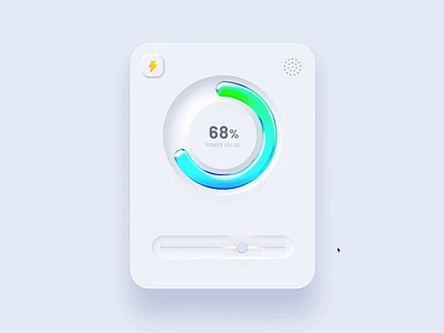 Mimetic Percentage Circle 3d animation battery circle drag glass interactive mimetic mimetic percentage circle percent power spline ui