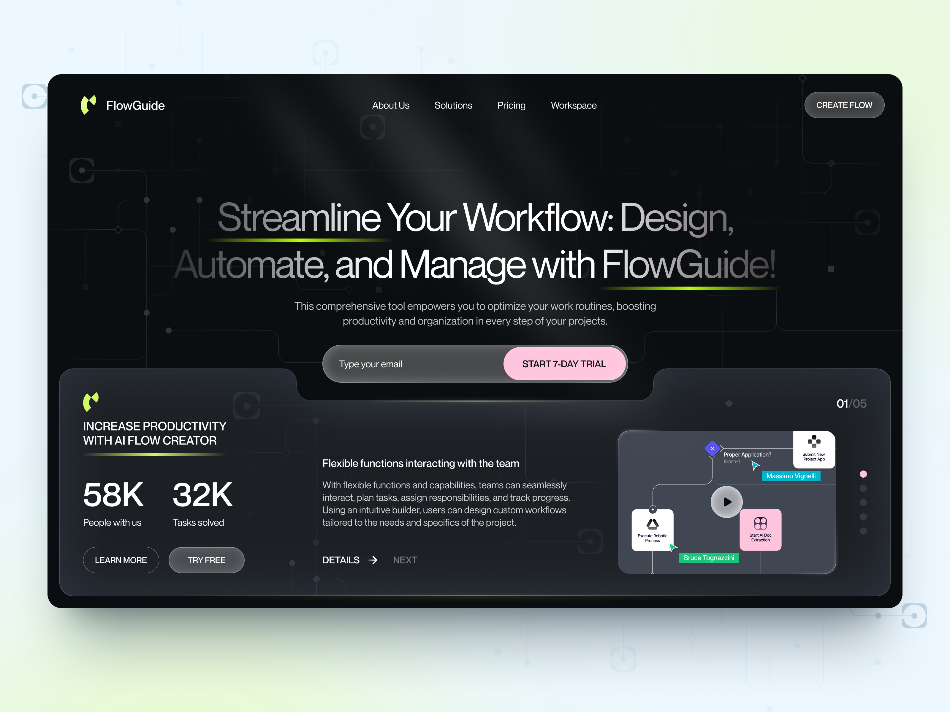 Example of Landing Page Design & Development 