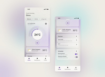 Daily UI Challenge #007 airconditioning app dailyui design settings smartdevices smarthome ui uiux ux