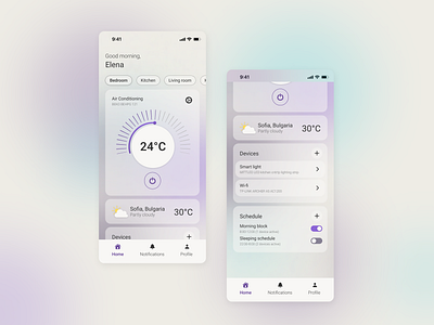 Daily UI Challenge #007 airconditioning app dailyui design settings smartdevices smarthome ui uiux ux