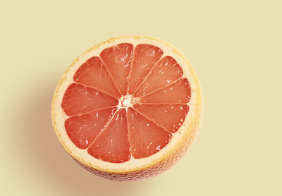 Creme Grapefruit 🍊 3d animation food fresh fruit fruity graphic design motion graphics orange orange color organic reinspire