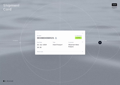 Shipment Card card design logistics shipment ui ux uxdesign