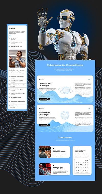 IT event landing page design landing page ui ux