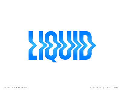 Liquid wordmark logotype - logo design brand branding creative finance flow fluid growth identity liquid logo logo designer logotype minimal modern research sales simple unique water wordmark