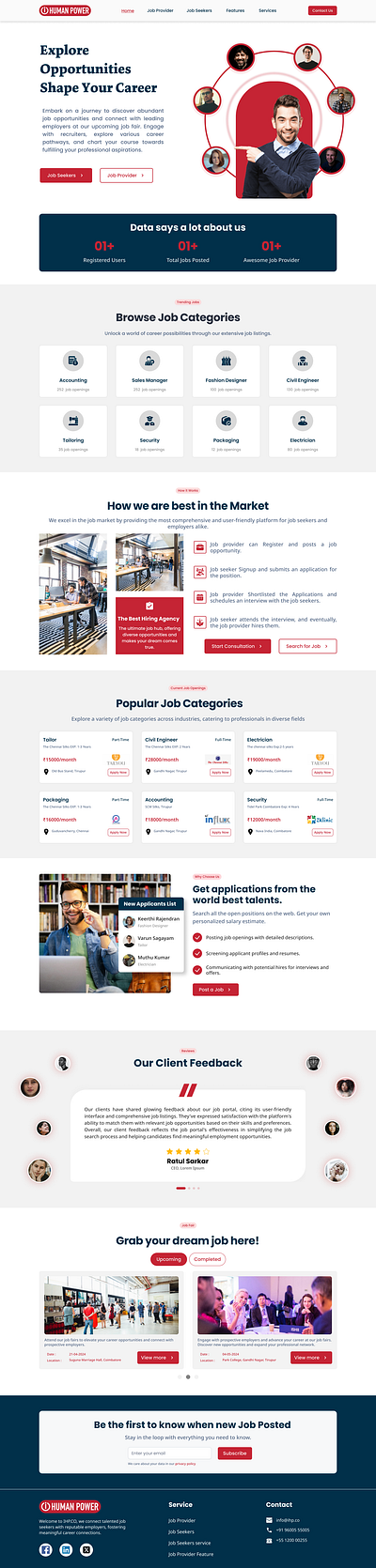 Landing Page Design agency consultancy corporate corporate website hiring interactive website job job provider landing landing page requirement ui ui design web website