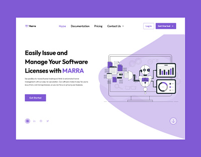 Marra Landing Page design ui