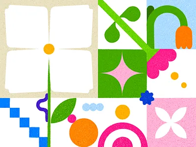 Spring brightness cool flat flat illustration flowers fresh illustration illustrator neogeo spring