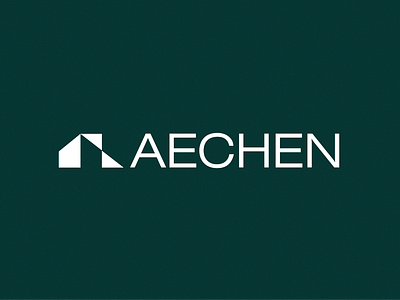 Aechen Architects Logo Design architect architecture brand branding design designer geometric graphic design green icon identity logo mark vector