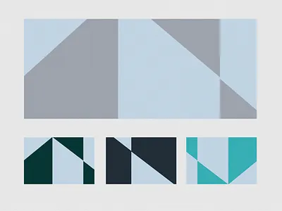 Aechen Architects Brand Visual Identity Design Patterns architects architecture branding design diagonal geometric graphic design gray green identity patterns teal vector