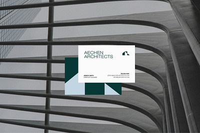 Aechen Architects Brand Visual Identity Logo Design architect architecture branding design designer freelance freelancer geometric graphic design green icon logo mark vector