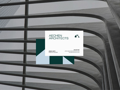 Aechen Architects Brand Visual Identity Logo Design architect architecture branding design designer freelance freelancer geometric graphic design green icon logo mark vector