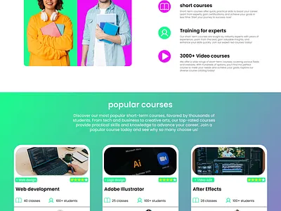 E-Learning app graphic design ui