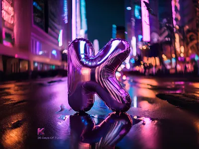 "K" 36 Days Of Type 36daysoftype 3d branding design firefly illustrator logo typography