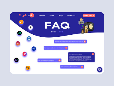 FAQ Webpage | UI UX design crypto cryptocurrency faq figma graphic design ui userexperience userinterface ux webpage