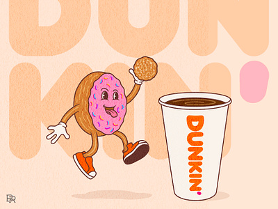 Dunkin' Character_BRD_8-6-24 branding cartoon character coffee design donut doughnut dunkin mascot procreate