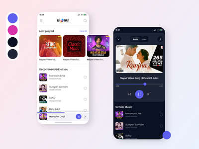 Music App Design album art app design audio and video play back audio book dipu paul dipupaul0101 mobile app mp3 music player music music app music discovery music streaming app play play music player products uipaul youtube music youtube music redesign youtube redesign