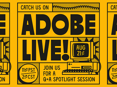 TDS on Adobe Live! 2024 adobe adobe live answers august computer design fort worth illustrator live livestream qa questions studio trust trust design shop type typography