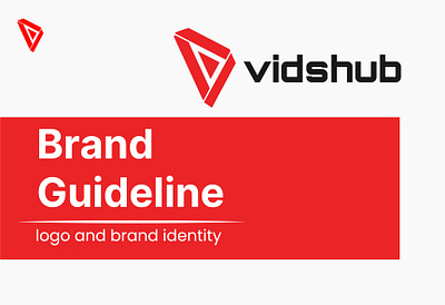 Vidshub logo design and brand guideline brand identity branding graphic design guideline logo design logo type red video video agency