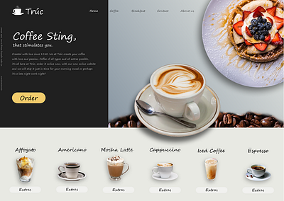 Truc Cafe Website ui uiux web design website