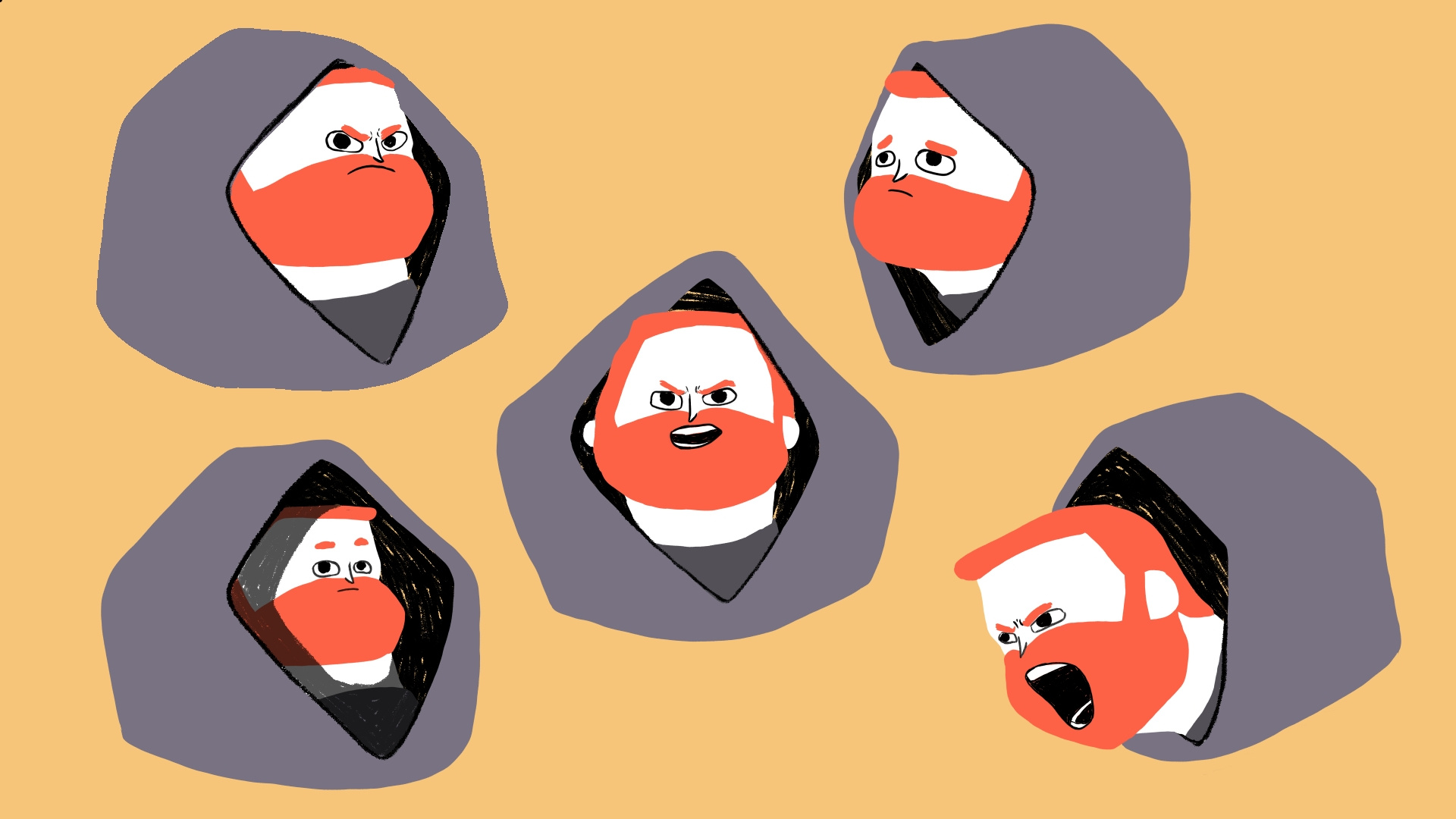 Character design for "Bear Watching" - The tour guide animation bear watching beard caricature character character design character sheet children illustration drawing emotions funny hand drawn human illustration men minimal raining coat stylized tour tourism