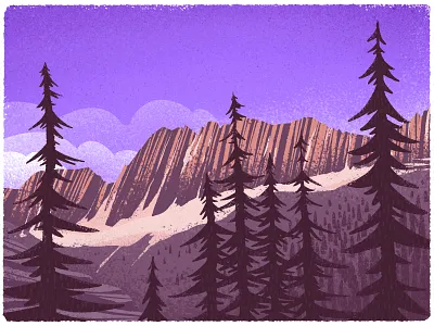 Backcountry Adventures adventure camping canadian digital explore hiking illustration mountains outdoors retro rockies textured vintage