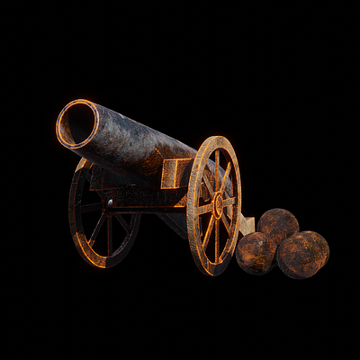 Epic Cannon 3d 3d art 3d cannon 3d cannon model 3d model 3d modeling 3d texturing cannon