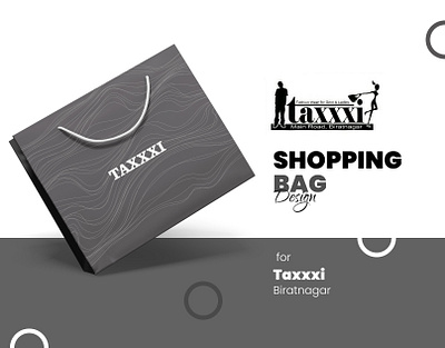 Shopping Bag Design for TAXXXI | Biratnagar biratnagar branding clothing brand clothing store graphic design kumarchandan design pattern shopping bag shopping bag design