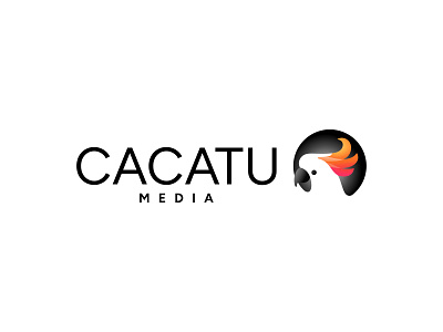 Cacatu Media Logo Design 3d app icon brand branding conceptual gradient graphic design illustration logo mark media company streaming