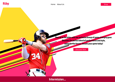 Ruby Sport (Baseball company) baseball baseball company branding design illustration logo ui uiux