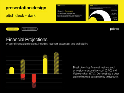 Pitch Deck - Dark branding design google slides graphic design pitch deck powerpoint presentation design slide design slides