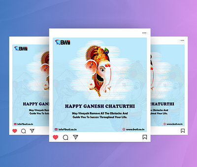 Bwii Social Media Post canva post design design figma post design ganesh chaturthi post design graphic design illustration instagram creatives new post design idea photoshop design social media post unique post design idea