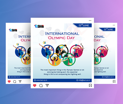 International Olympic Day Social Media Post branding canva post design figma post design graphic design indesign post international day international olympic day olympic day design photoshop post design social media creatives social media post socialmediacreatives unique social media post