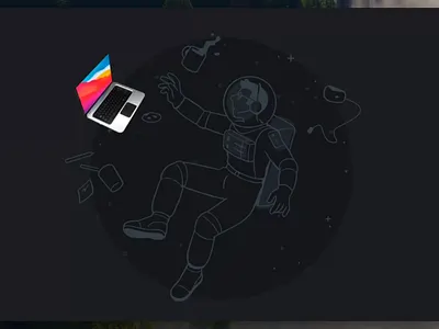 404 Astronaut Animation 404 404 animation 404 error animation animated illustration animation lottie svgator