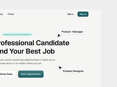 Remote - Hiring Job Portal Landing Page figma framer framer template hiring hiring landing page job portal job portal website saas saas design saas web design saas website ui design web design website design