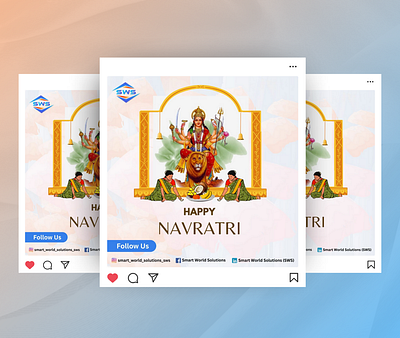 Happy Navratri Social Media Post Design canva social media design creative festival post design festival design figma post design graphic design happy navratri happy navratri post happy navratri wishes navratri festival new post design ideas photoshop social media post social media creatives social media post unique post design