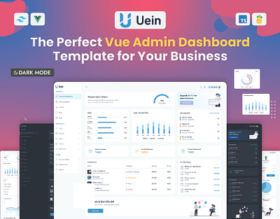 VUE - Uein Admin Dashboard Web Template admin dashboard admin dashboard template dashboard templates front end development html css tailwindcss template ui vue vue admin dashboard vue template web design