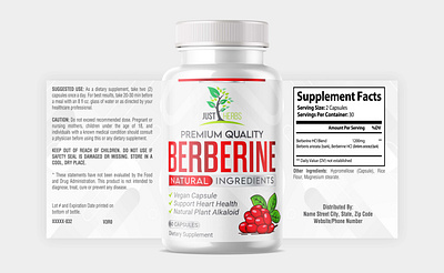 BERBERINE Supplement Label Design super immunity