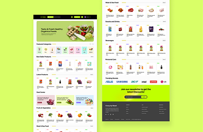 Grocery Page Landing Page Design designinspiration e commerce ui design inspiration ecommercedesign groceryapp grocerystorelandingpage grocerystoreui landingpagedesign uiinspiration uiuxdesign uxdesign webdesign weblandingpage