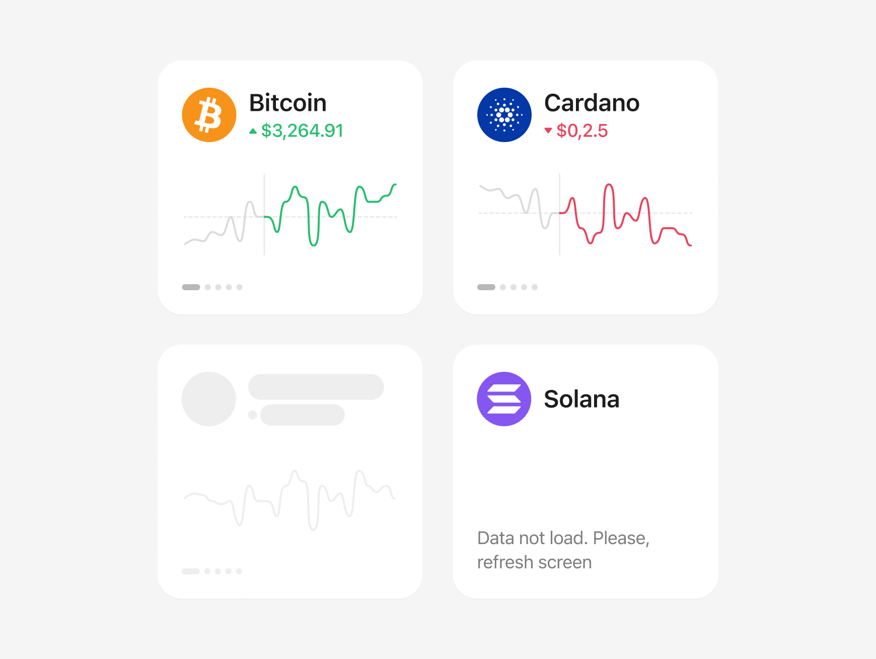 FinTechDS, asset changes widget app blockchain crypto design system finance fintech ios ui ux