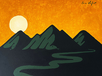 The Snake Mountains acrylic painting