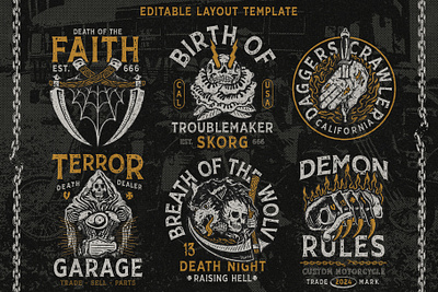 Deadly Route Motorcycle Vector Illustration pack badge badge logo branding design clothing design clothing tshirt deadly road deus harley davidson illustration mertens font skull skull design skull logo skull tattoo tattoo tattoo design traditional tattoo vintage badge vintage design vintage font