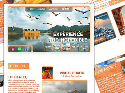 travel & tours website redesign design figma india landing landingpage redesign travel ui ui design web webdesigner website