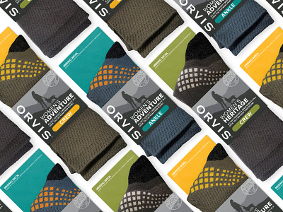 Sock Packaging adventure branding fly fishing graphic design hiking logo nature orvis package design packaging