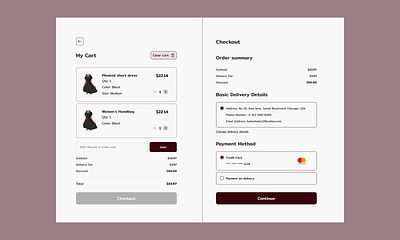 Checkout Page. design ui ux