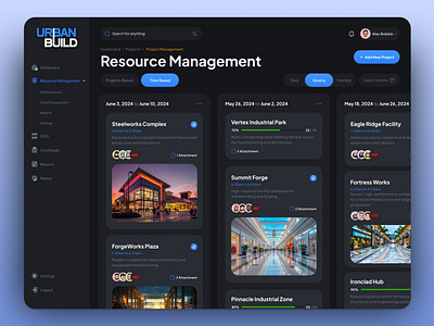 URBAN BUILD - Construction Project Dashboard admin b2b clean construction construction dashboard dashboard dashboard app design management project dashboard projects saas software ui uiux ux web app web design