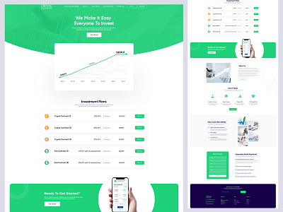 Website for Investment Company landing page ui uiux website website design