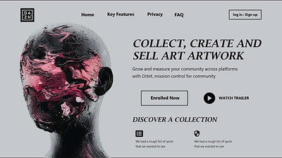 NFT art collection web design 3d animation art graphic design nft product productdesign ui ui design uiux ux uxdesign web website