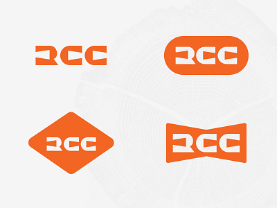 Rough Cut Creations Logo Concepts branding c dovetail furniture logo orange r type wood wood grain woodworking